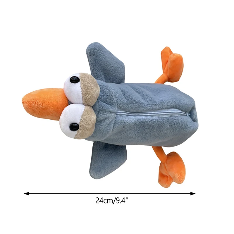 NEW Robin Plush Pencil Case Stuffed Animal Large Capacity Stationery Bag Cute Design Cartoon Doll Robin Pencil Bag Learning