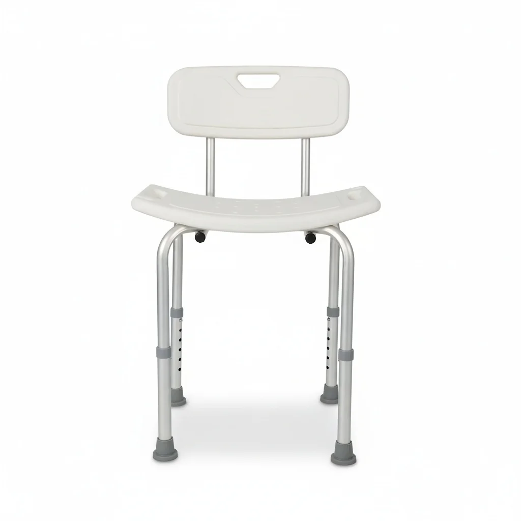 

Стул для душа с подлокотниками и спинкой, алюминиевое сиденье для ванной, регулируемая высота 71-83 см, нескользящая скамья для душа для пожилых и людей с ограниченными возможностями