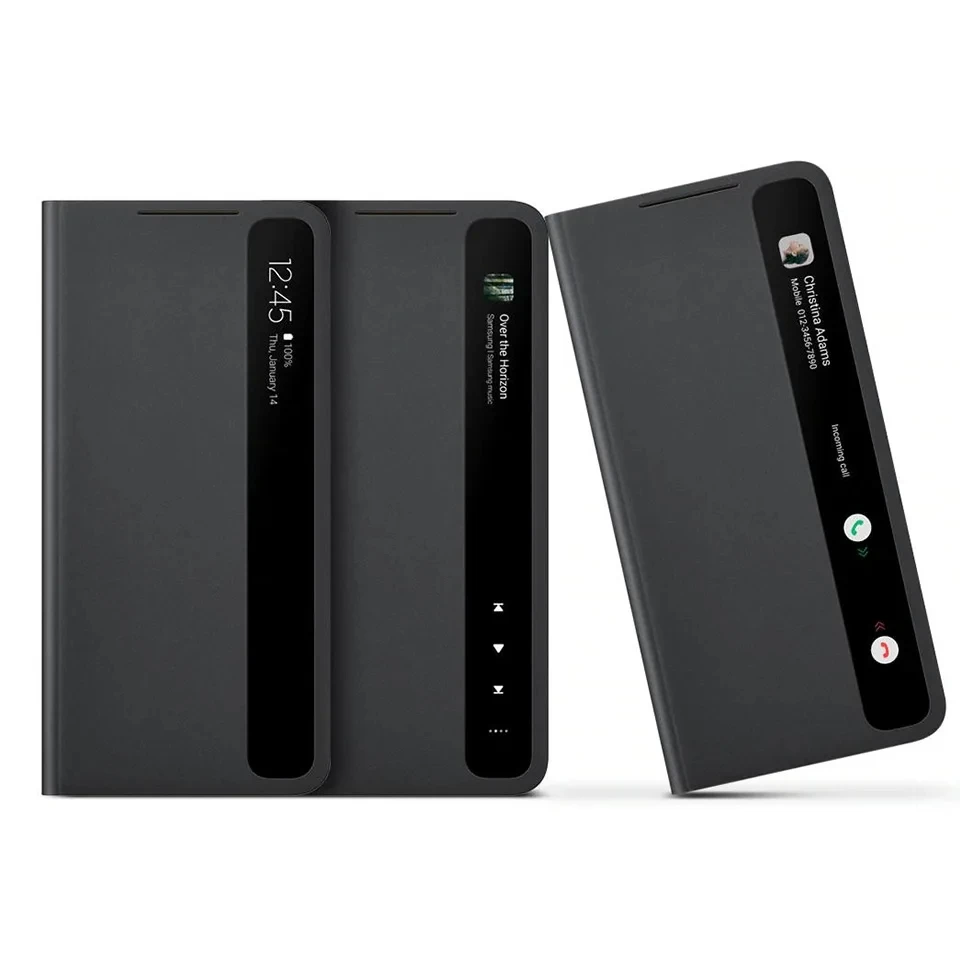 Samsung Mirror Cover Clear View Phone Case For SAMSUNG Galaxy S21+ S21 Ultra S-View Flip Cover Intelligent Cases