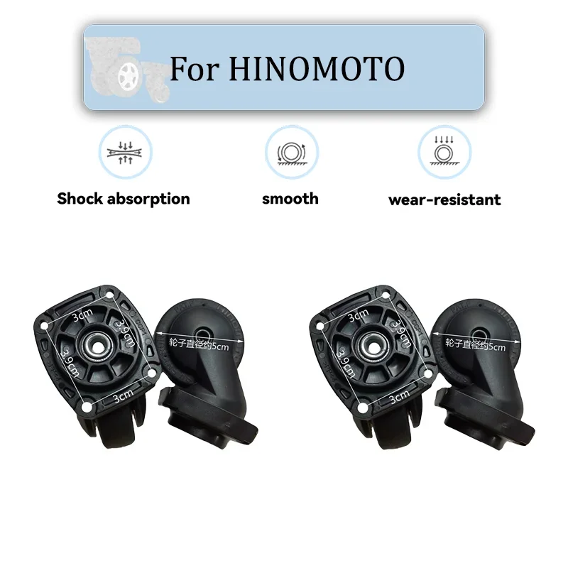 

For HINOMOTO CCP1 Silent Wheels Ruedas Maleta Silenciosas 360° Replacement For Suitcase, Repair Tires For Travel