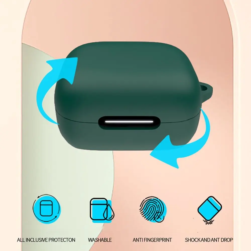 Silicone Earphone Case Dustproof Anti-fingerprint Earbuds Protective Cover Shockproof Fall Prevention for Anker Soundcore P30i view 4