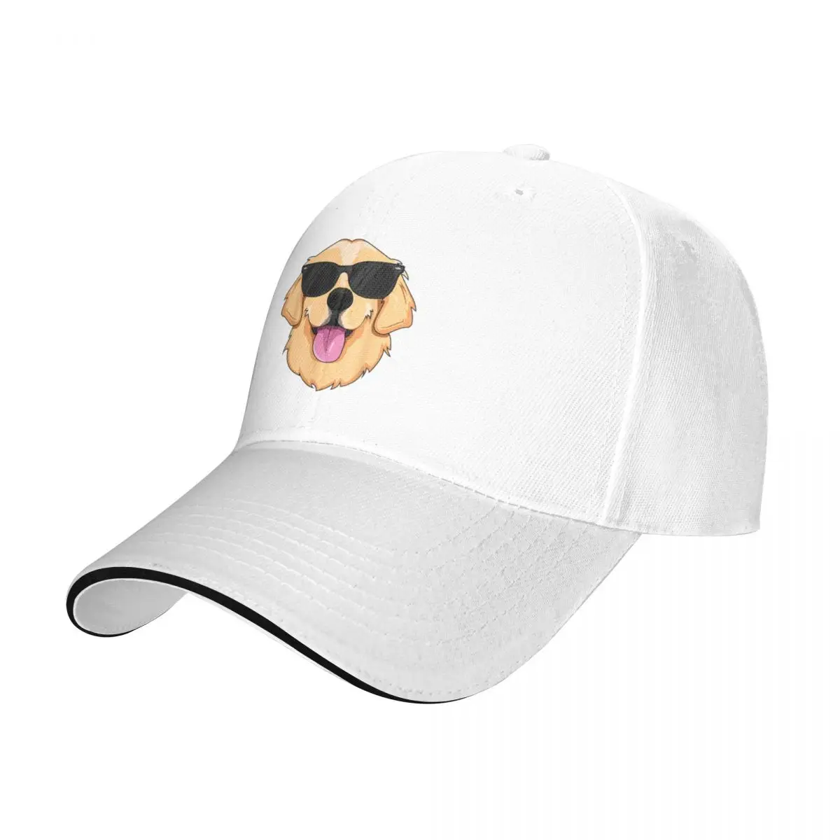 Retro Golden Retriever Funny Dog Baseball Cap Vintage derby hat Hats Woman Men's