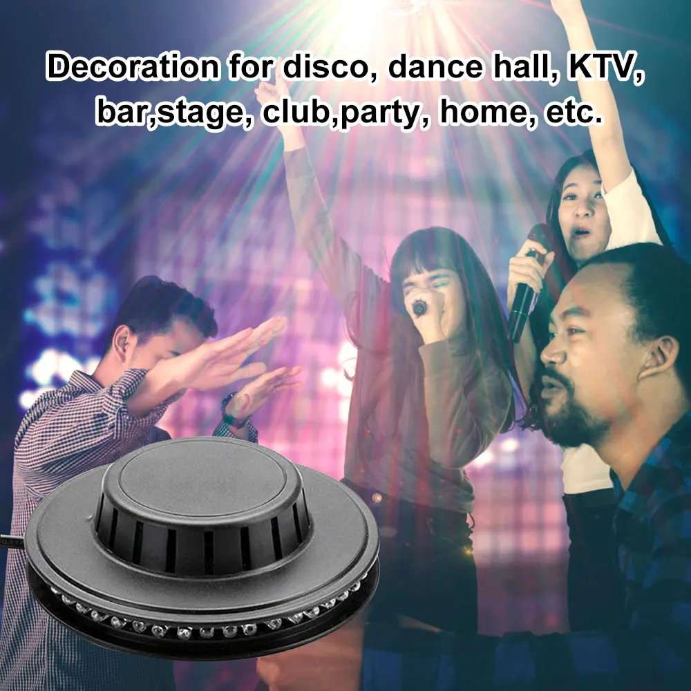 5W มินิดิสโก้โคมไฟ 48LED RGB Home Party Disco ไฟเวที Backlight Wall Decor แฟลชไฟเลเซอร์สี Beam โคมไฟเพลง