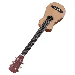 30 Inch Mini Acoustic Guitar 6 String Matte Finish Children Folk Guitar Cardamom Shape Travel Guitar