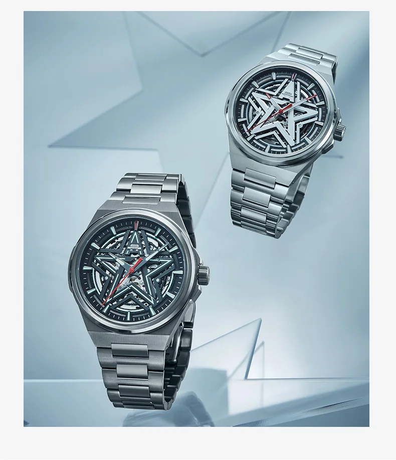 [New Year's Gift] Beijing Watch Official Genuine Automatic Mechanical Watch Hollow Through The Bottom Men's Watch for Boyfriend