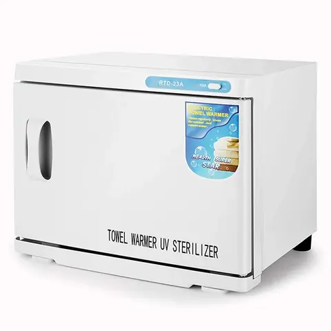 뜨거운 UV 살균기 캐비닛, 23L 고온 자외선 소독 캐비닛, 수건 가열 워머, 페이셜 살롱, 2 in 1