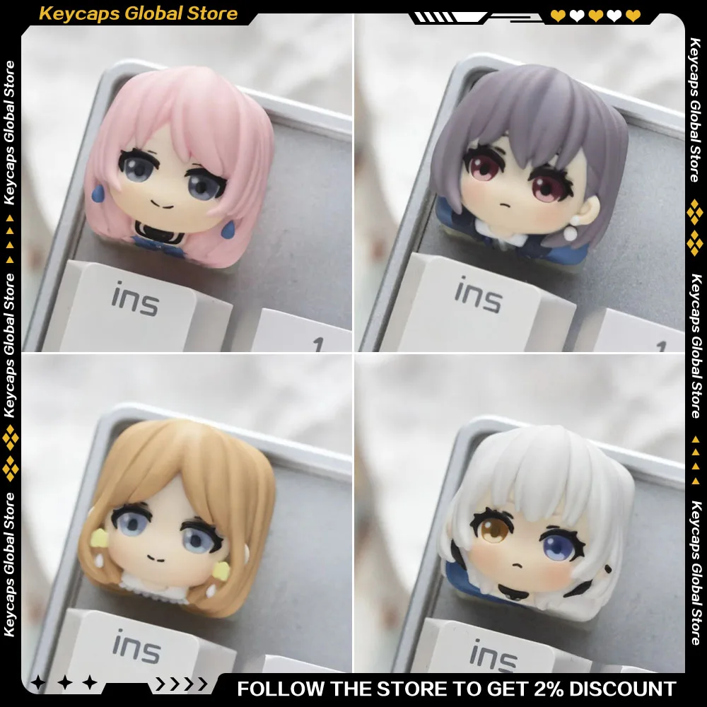 BanG Dream! It's MyGO Series Anime Keycap Resin Anon Chihaya/Taki Shiina Personalized ESC Key for Mechanical Keyboard Accessory