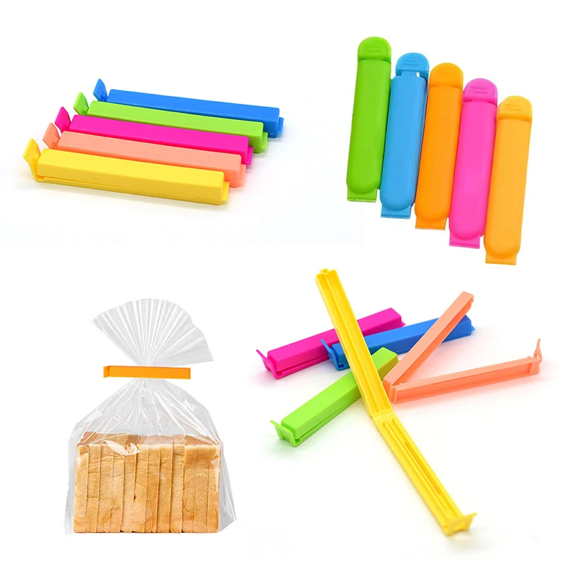 10PCS/Set Random Color Sealing Clips Moisture-Proof Sealer Clamp 7/11cm Size Available Reusable Kitchen Storage Gadgets Prop ZYF