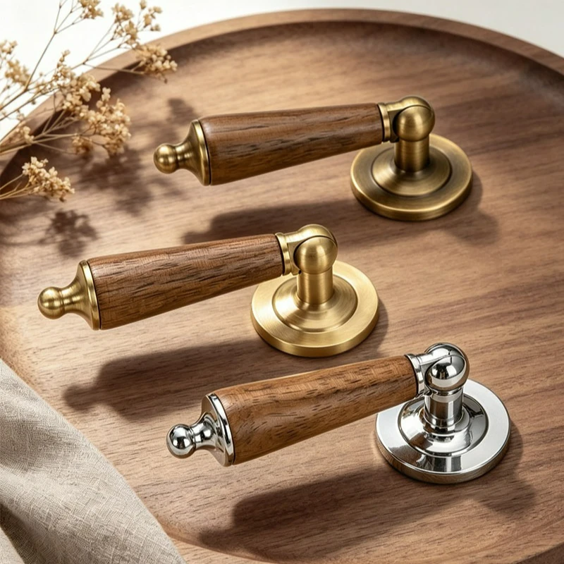 Modern Minimalist Walnut Pendant with Antique Style Drawer Handle, Cabinet Door Handle, Wardrobe Door Small Handle