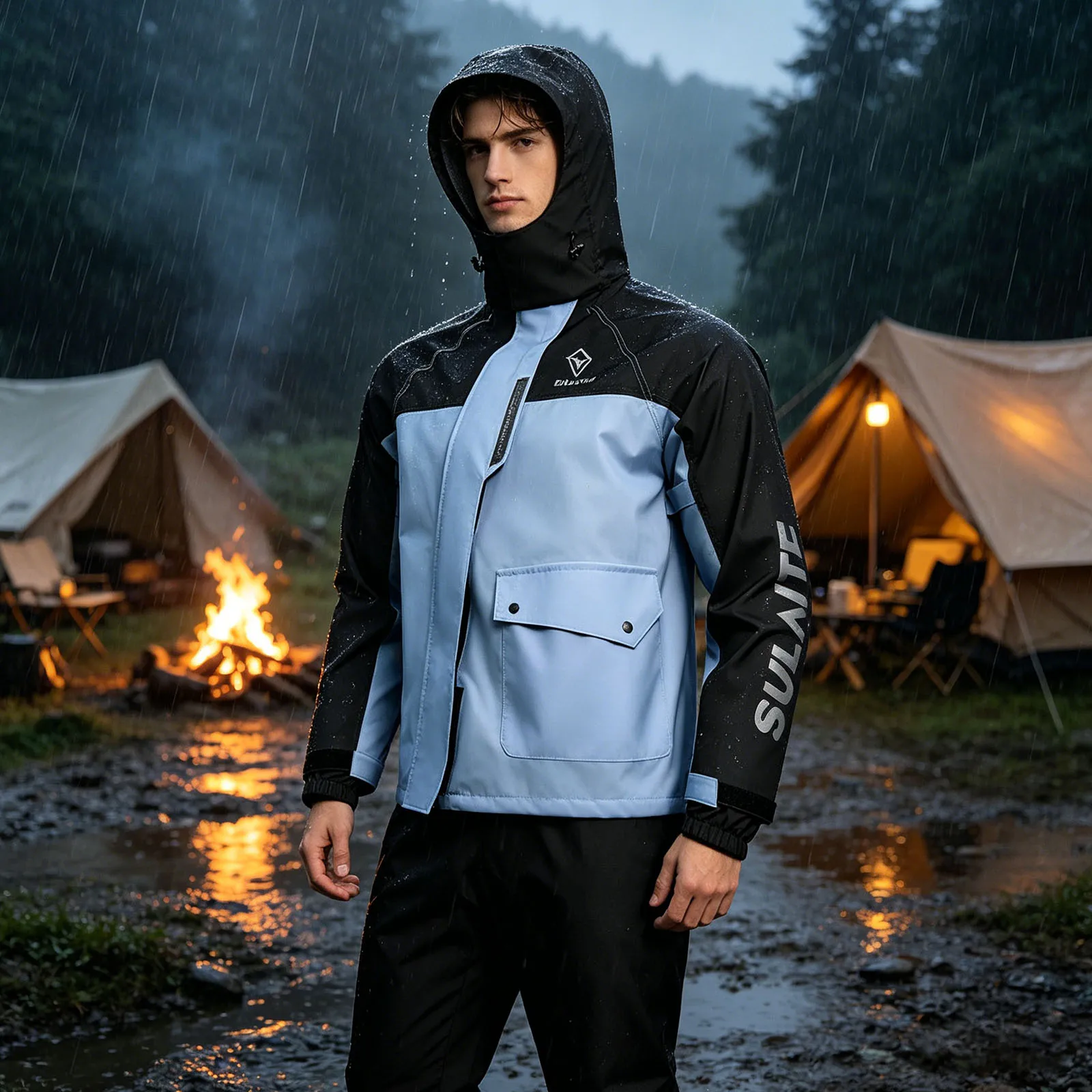 

Motorcycle Waterproof Jacket and Pants for Men & Women Cycling Rain Jacket Pants for All Sport Farm Fishing Motorcycle