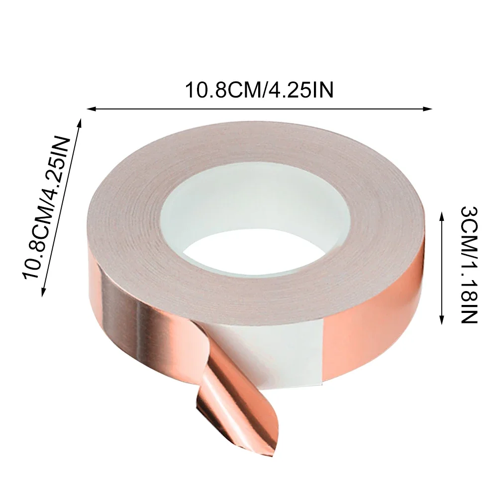 20M Koperfolie Tape Enkelzijdig Geleidende Afscherming Tape Plant Bescherming Slak Tape Tegen Slakken Val Thuis DIY koperen Tape
