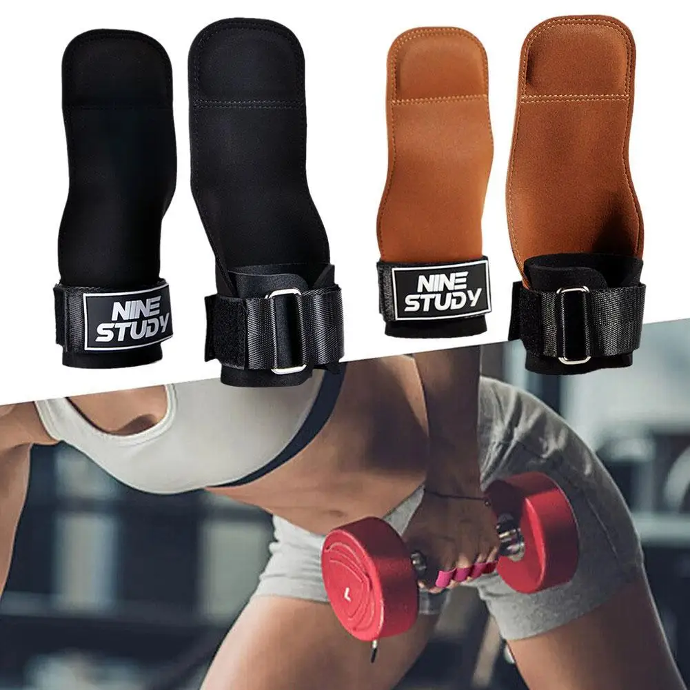 Bankdrücken Gewichtheben Handgelenk Haken Gurte Kreuzheben Handschuhe und Griff polster für Fitness-Fitness-Training Hantel Pull-up – Detail 3