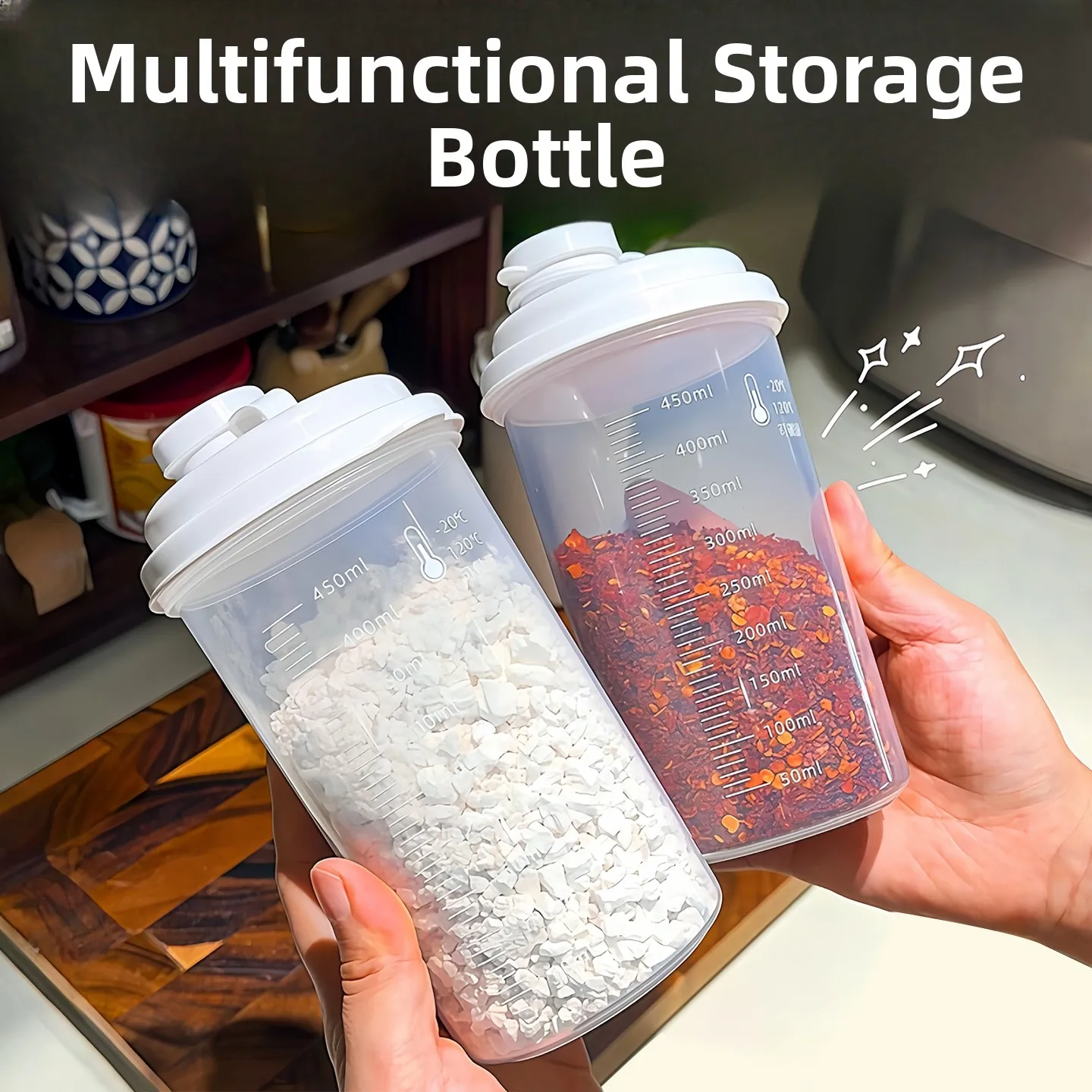 Sed Storage Jar Kitchen White Sugar Flour Starch Special Storage Container Home Moisture Proof Storage Bottle