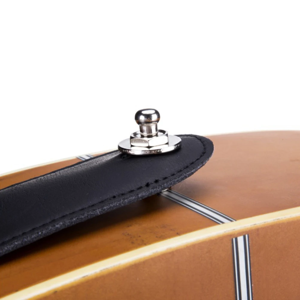 

2 Pcs Strap Buckle Tail Nail Guitar Lock Button Anti-slip Bass Belt Locks Buttons Ballad Nails