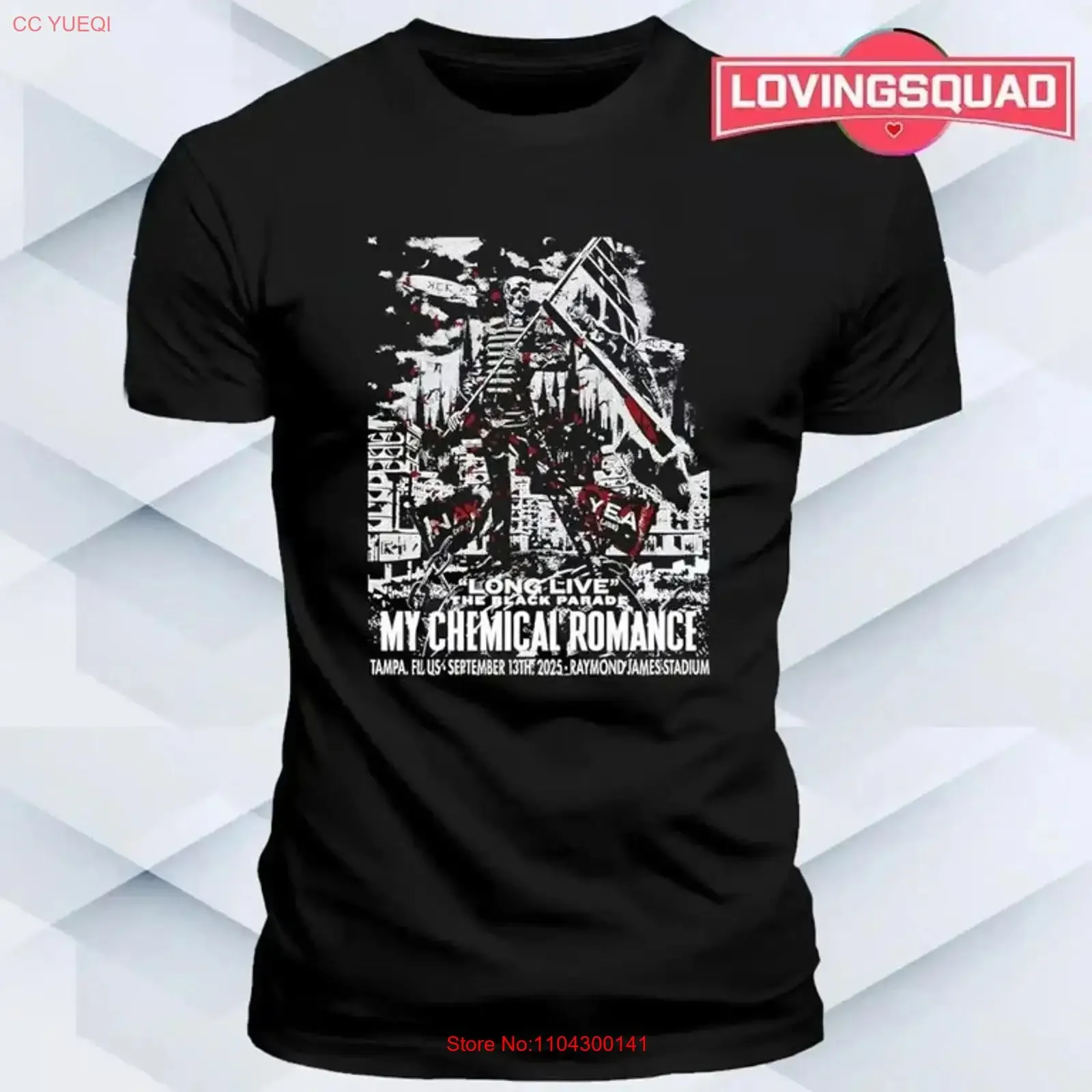 My Chemical Romance Tour 2025 T Shirt 09 13 Tampa FL Concert Shirt_fanmade vintage Washed Soft streetwear graphic Versatile