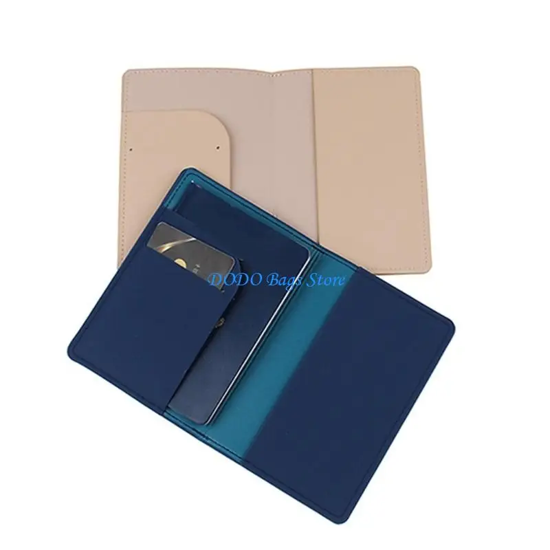 

2Pcs Practical PU Leather Wallet Elegant Protective Case Travel Essential Card Organized