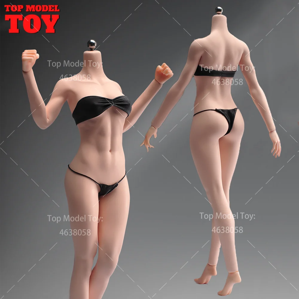 

YM508 1/6 Scale Small Breasts Muscular Athletic Physique Female Body with Details 12'' Soldier Flexible Action Figure Dolls