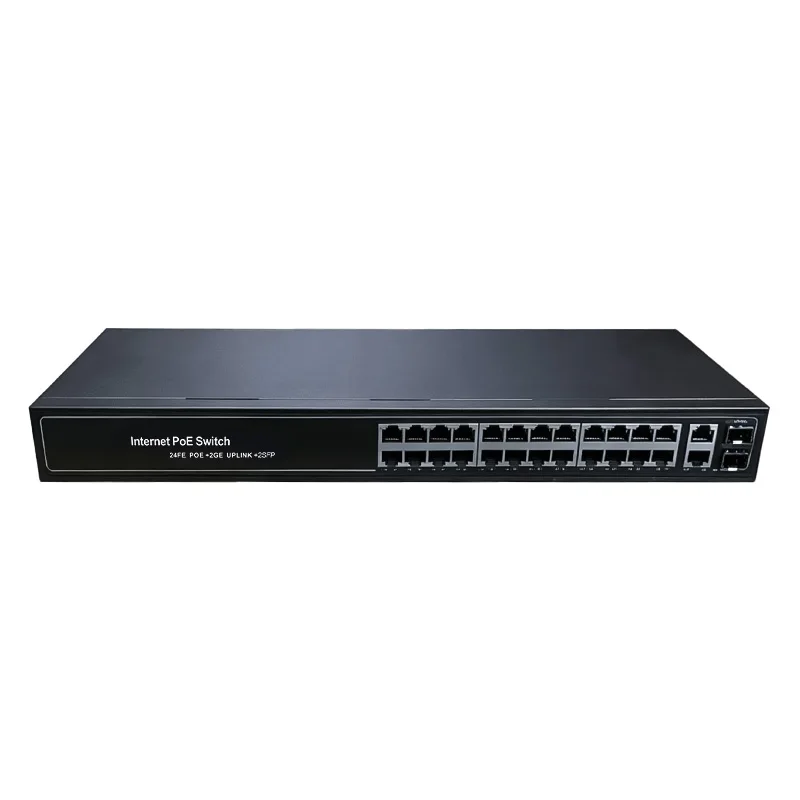 Reliable Security Network OEM ODM Openwrt Managed Ready PoE Switch 26FE PoE 2GE Uplink 2 SFP IEEE8023af at 30W Per Port