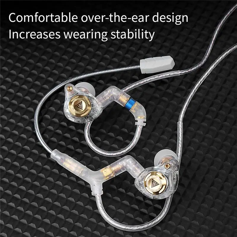 QKZ Wired Earbuds Dynamic Driver Hifi Bass Earphone 2Pin 2Pin QDC To 2.5/3.5/4.4Mm Type-C 3 In 2