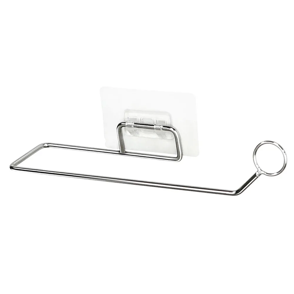 Stainless Steel Paper Towel Rack Silver Total length 28.5cm Wall Mount Towel Holder Paper Towel Dispenser for Sink