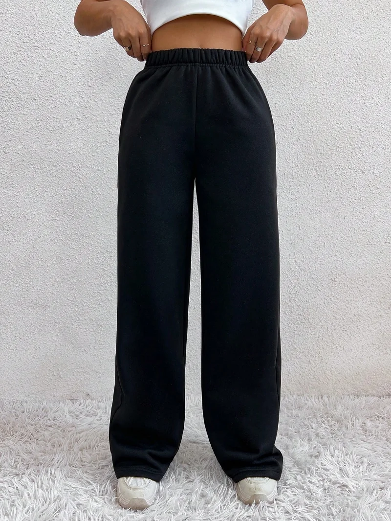 Autumn And Winter New Women's Velvet Warm Pants High Waist Hanging Casual Sports Daily Wear With The Opening Season