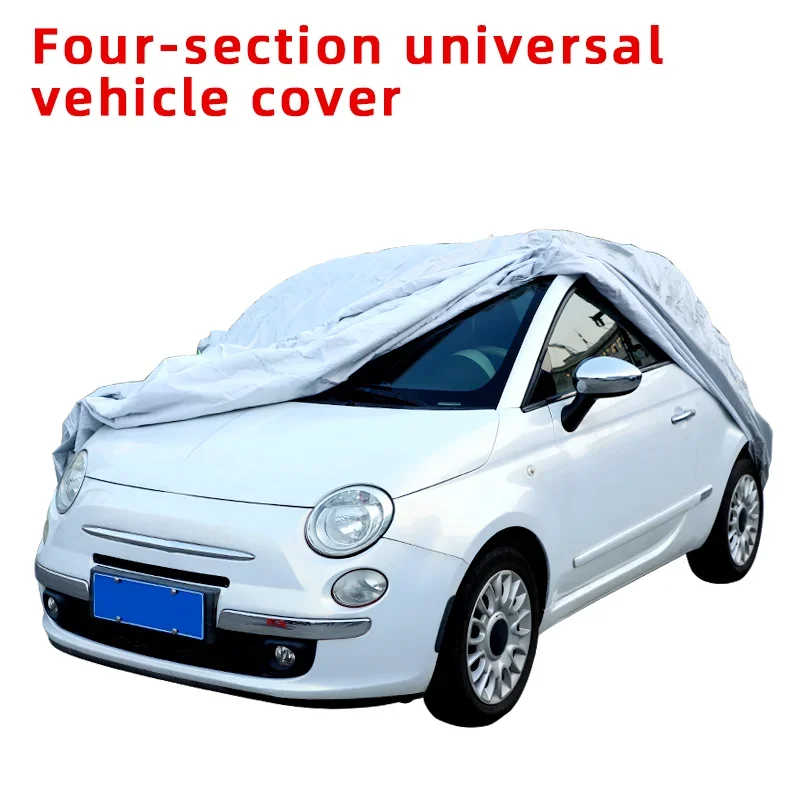 For 11-15 Fiat 500 car cover all-weather four seasons car sunshade with reflective dustproof rain and snow outdoor car cover