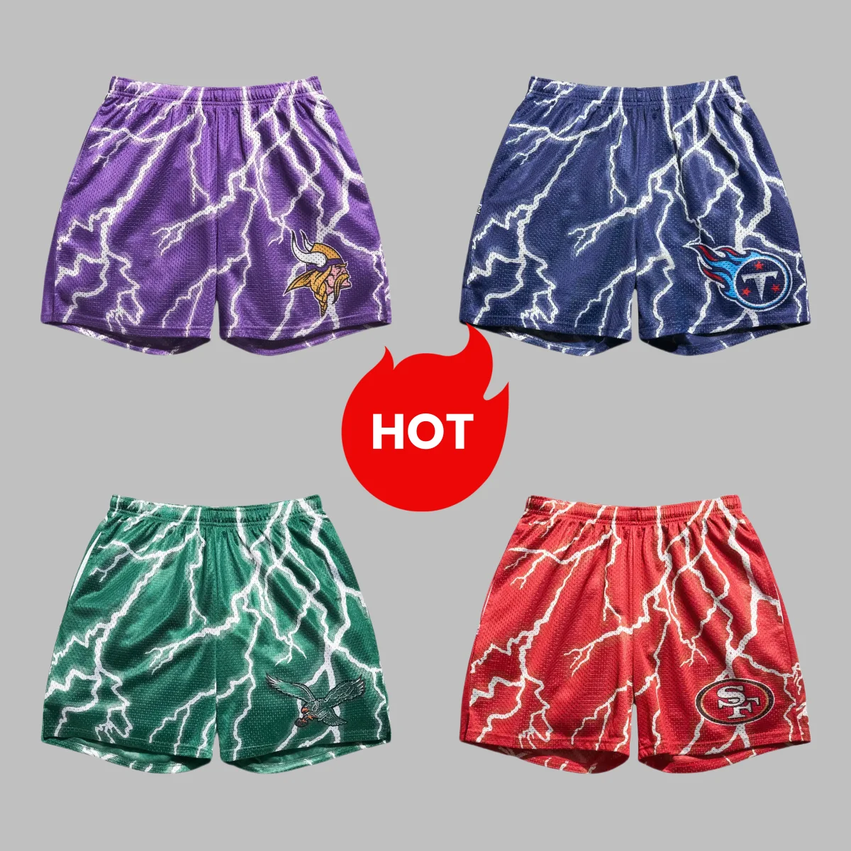 

2025Summer Football Shorts Men's Women's Rugby Breathable Comfortable 3D Printed Lightning Eagle Motorcycle Quick Drying