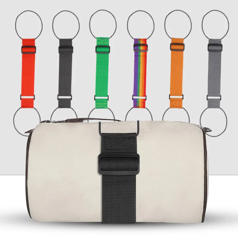 Elastic Adjustable Luggage Strap simple Solid color Versatile Reusable Suitcase Belt wear-resisting Travel Security Carry Straps