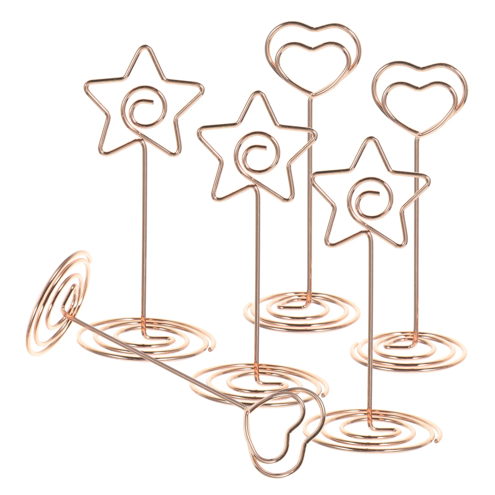 

6pcs Heart Shaped Note Holders 85mm Gold Wedding Card Place Photo Display Clips Memo Banquet Table Number Holder Desktop Office