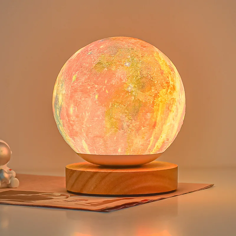Nordic ใหม่การออกแบบกระจก Starry Sky Moon Night Light ห้องนอน Companion Sleep บรรยากาศโรแมนติก Planet Light