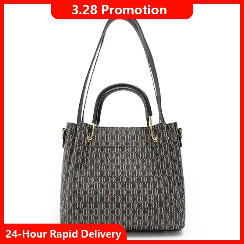 

CH Сумка на плечо большой вместимости, брендовая классическая сумка с буквенным принтом, женская сумка высокого качества с несколькими спинками, элегантная, популярная, легкая, роскошная