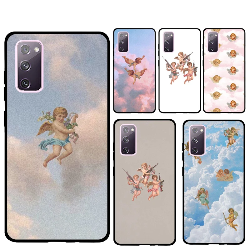 Renaissance angels Cute Cupid Phone Case For Samsung Galaxy S23 S24 S25 Ultra S9 S10 S22 Plus S20 FE S21 FE Back Cover