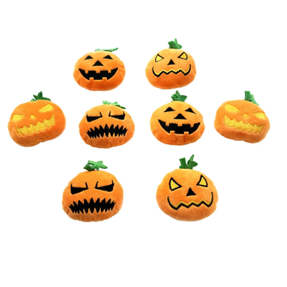 لعبة قطة الهالوين متينة مقاومة للمضغ تفاعلية من القطيفة على شكل عنكبوت اليقطين هدية للحيوانات الأليفة لتخفيف الملل وطحن الأسنان