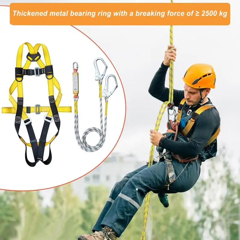 Aerial Work Safety Belt Full Body Five Point Harness Safety Rope For Outdoor Climbing Training Construction Protection Equipment