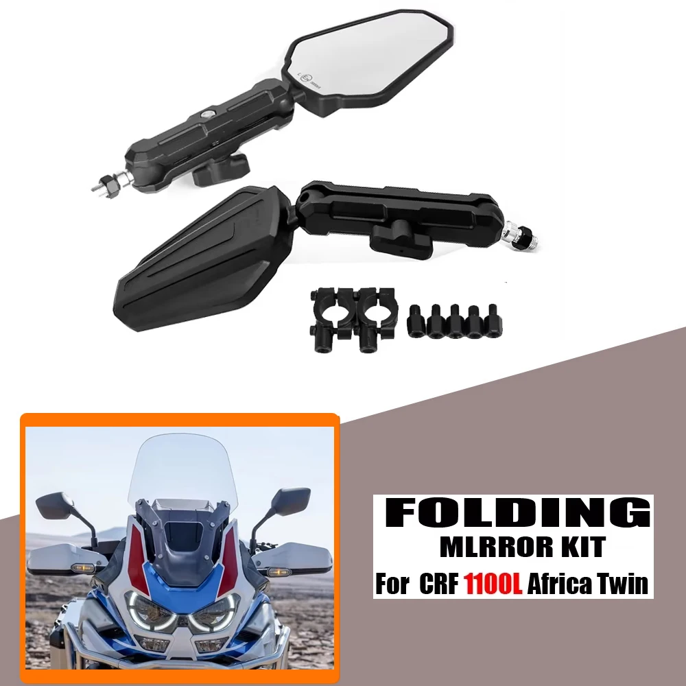 For Honda CRF1000L CRF1100L Africa Twin Robust Certified Anti-collision Wide-angle Motorcycle Rearview Mirror
