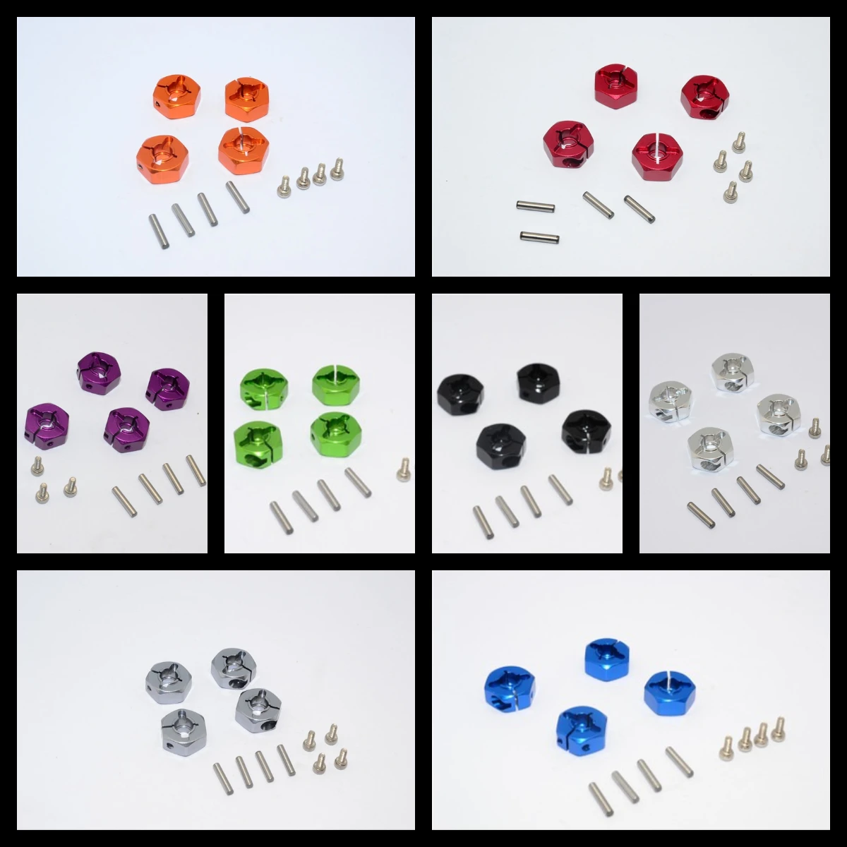 

GPM Alloy Wheel Hex Drive Adaptor With Pins & Screws For TAMIYA TT01/TT02/XV01