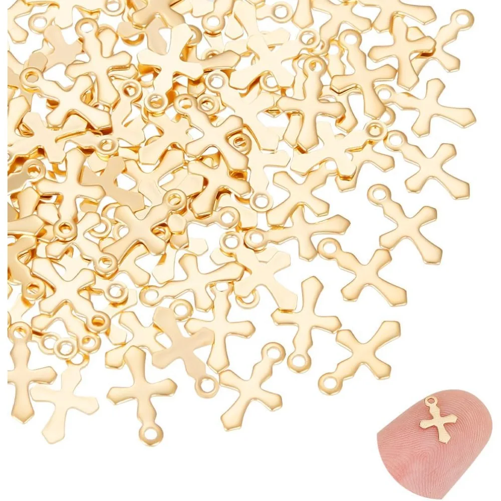 

Metal Cross Charms Stainless Steel Cross Charms Pendants Tiny Small Cross Charm Small Hole Pendant Accessory for Necklace