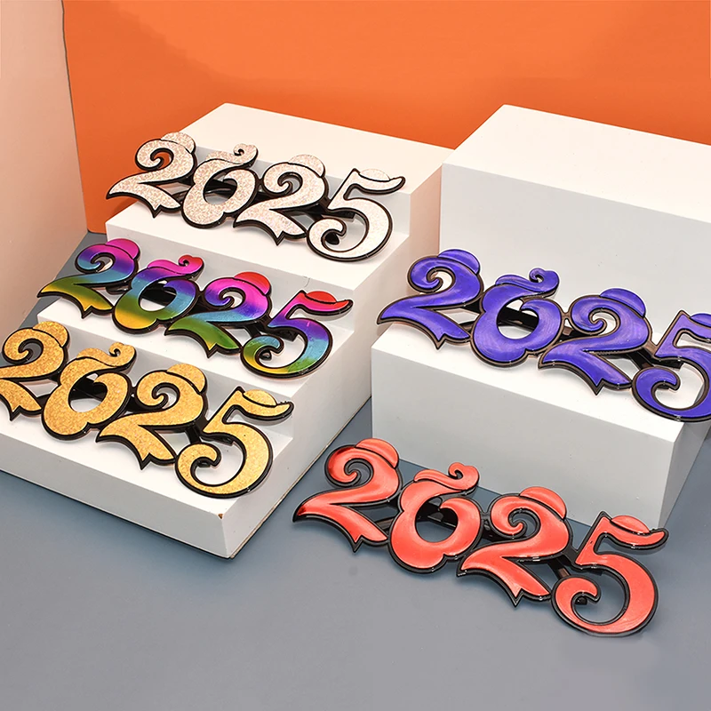 2025 Number Eyeglasses Happy New Year Glasses Cosplay Prop Photography Props Xmas Party Decoration Funny Glasses