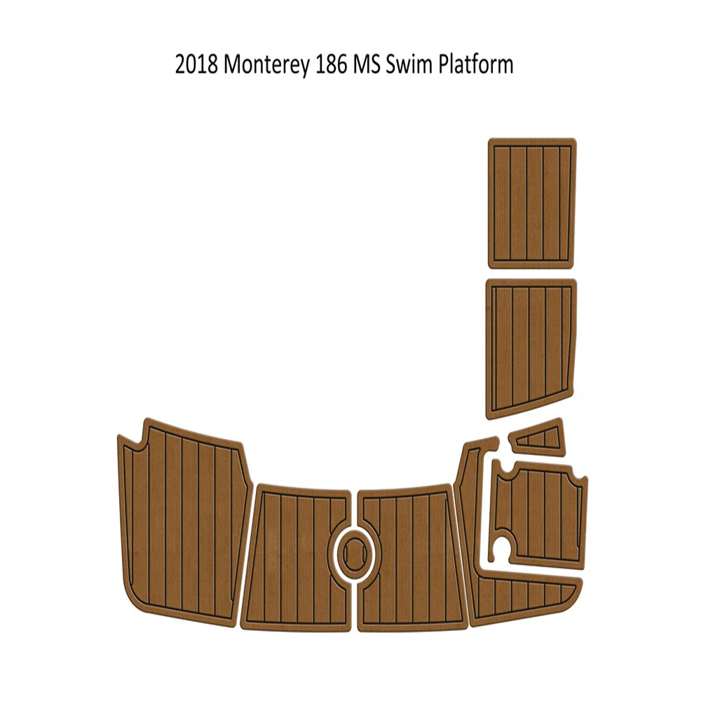 

2018 Monterey 186 MS Swim Platform Step Pad Boat EVA Foam Faux Teak Deck Floor SeaDek MarineMat Gatorstep Style Self Adhesive