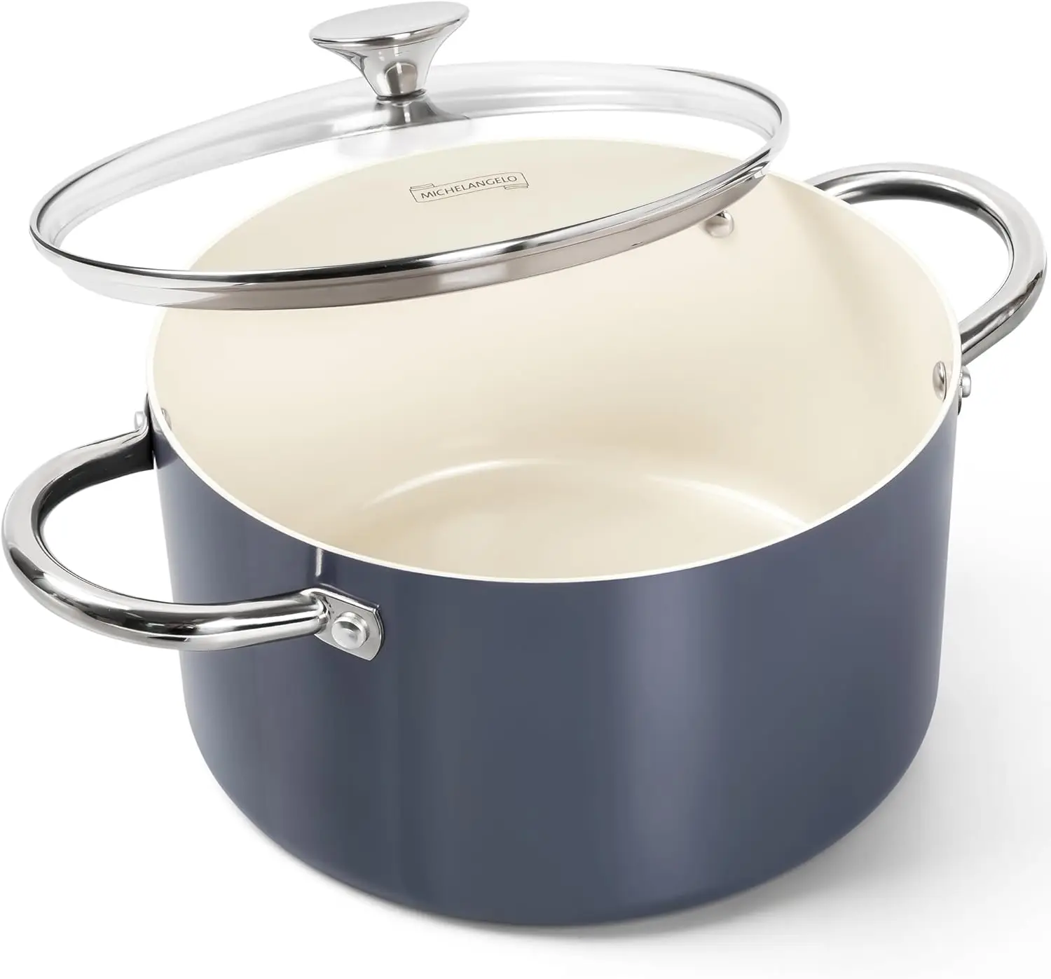 

Керамическая кастрюля QT с крышкой, антипригарная кастрюля со стеклянной крышкой, индукционная кастрюля для супов, рагу, духовки