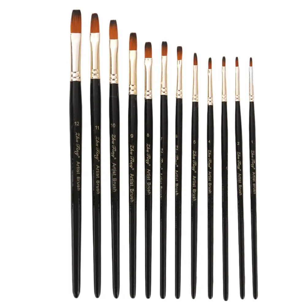 

Double Color Nylon Paint Brushes Set for Watercolor Oil Acrylic Face Painting Suitable Beginners Students Professional