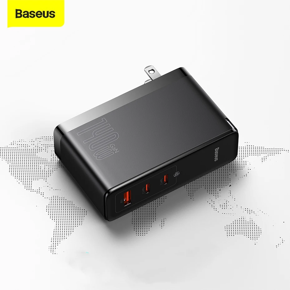 Baseus 140W GaN Charger USB Type C PD 3.1 Fast Charge For iPhone Xiaomi Tablet Macbook Quick Charge 4.0 3.0 USB Phone Charger