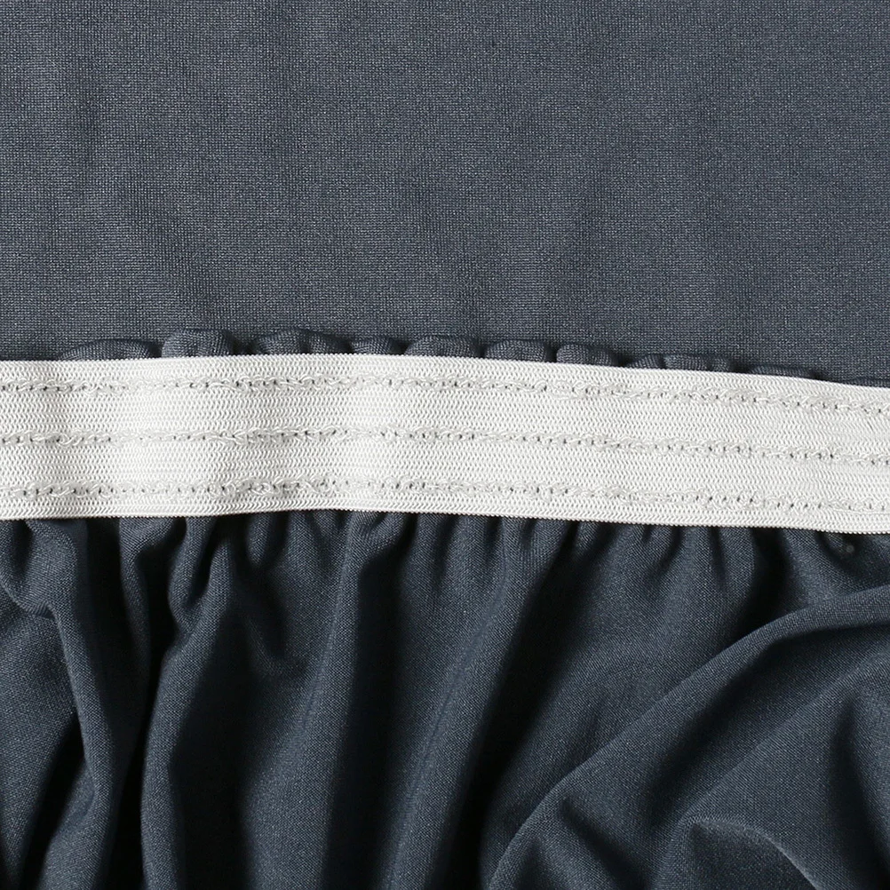 غطاء كرسي الطعام المطاطي باللون الرمادي الداكن، غطاء حريري الحليب، واقي قابل للإزالة وقابل للغسل للمطبخ وغرفة المعيشة والمكتب #1