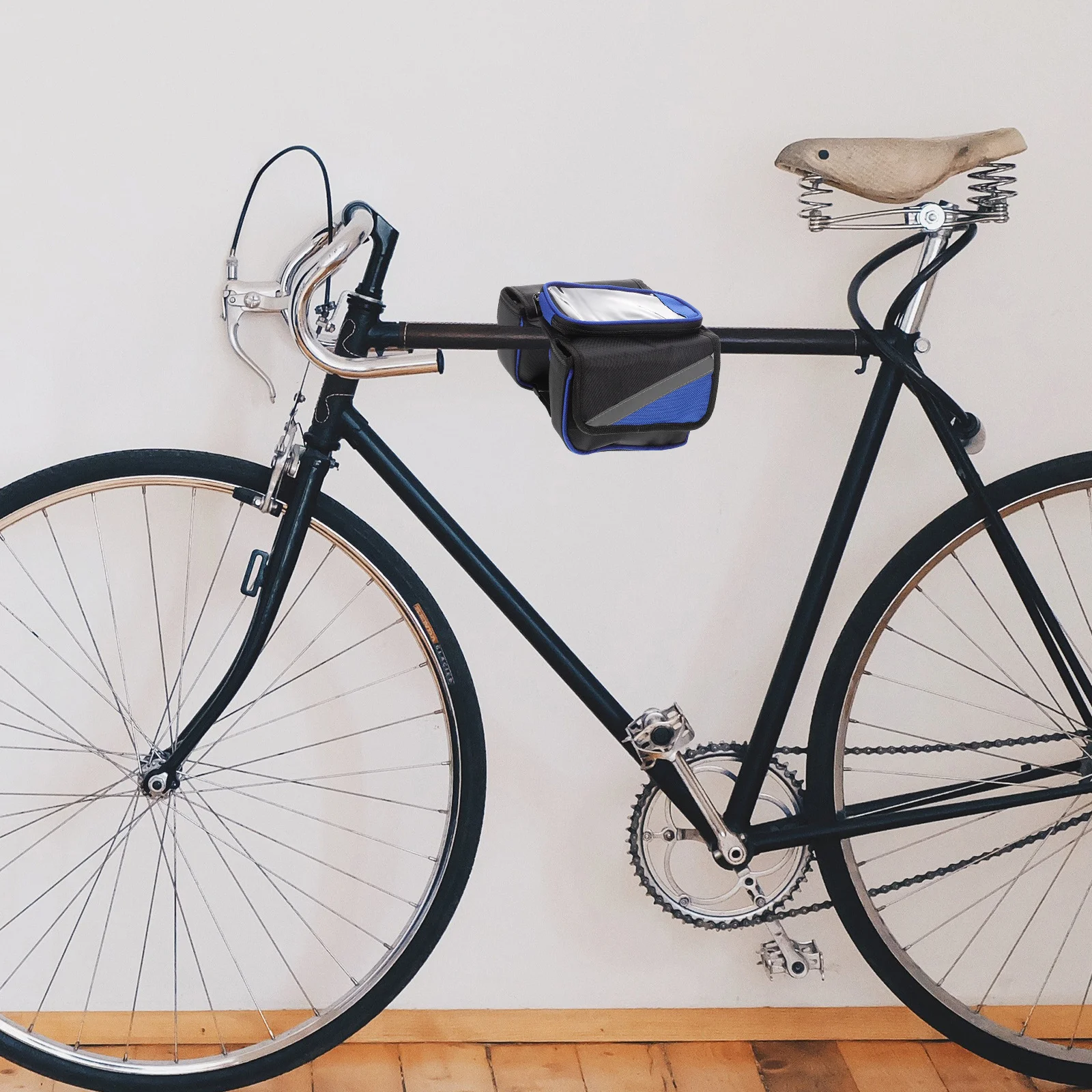 Large Capacity Waterproof Bike Frame Bag Mountain Bike Tools Bag Bicycle Front Beam Triangle Storage Bicycle Bottle Holder