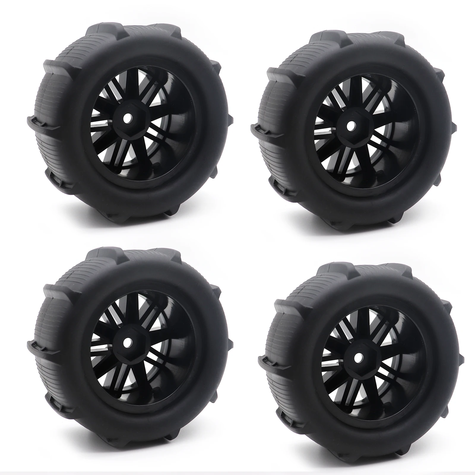 4PCS Snow Sand Paddle Tires Off-Road Vehicle Wheels for WLtoys 144001 SCY 16101 16102 HBX 16889 16890 1/14 1/16 RC Car -12mm Hex