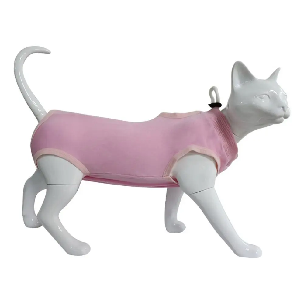 

Washable Soft Cat Recovery Suit Prevent Lick Easy To Wear Small Pet Vest Breathable E-collar Alternative Cat Neutering Wear Home