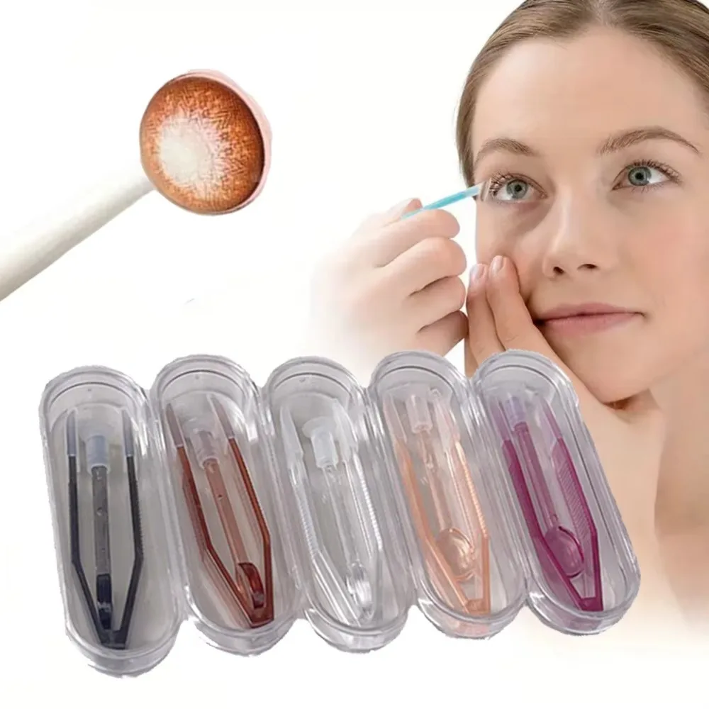 Многоцветный съемник контактных линз, прозрачный зажим, портативный инжектор контактных линз, инструменты для ношения с присоской