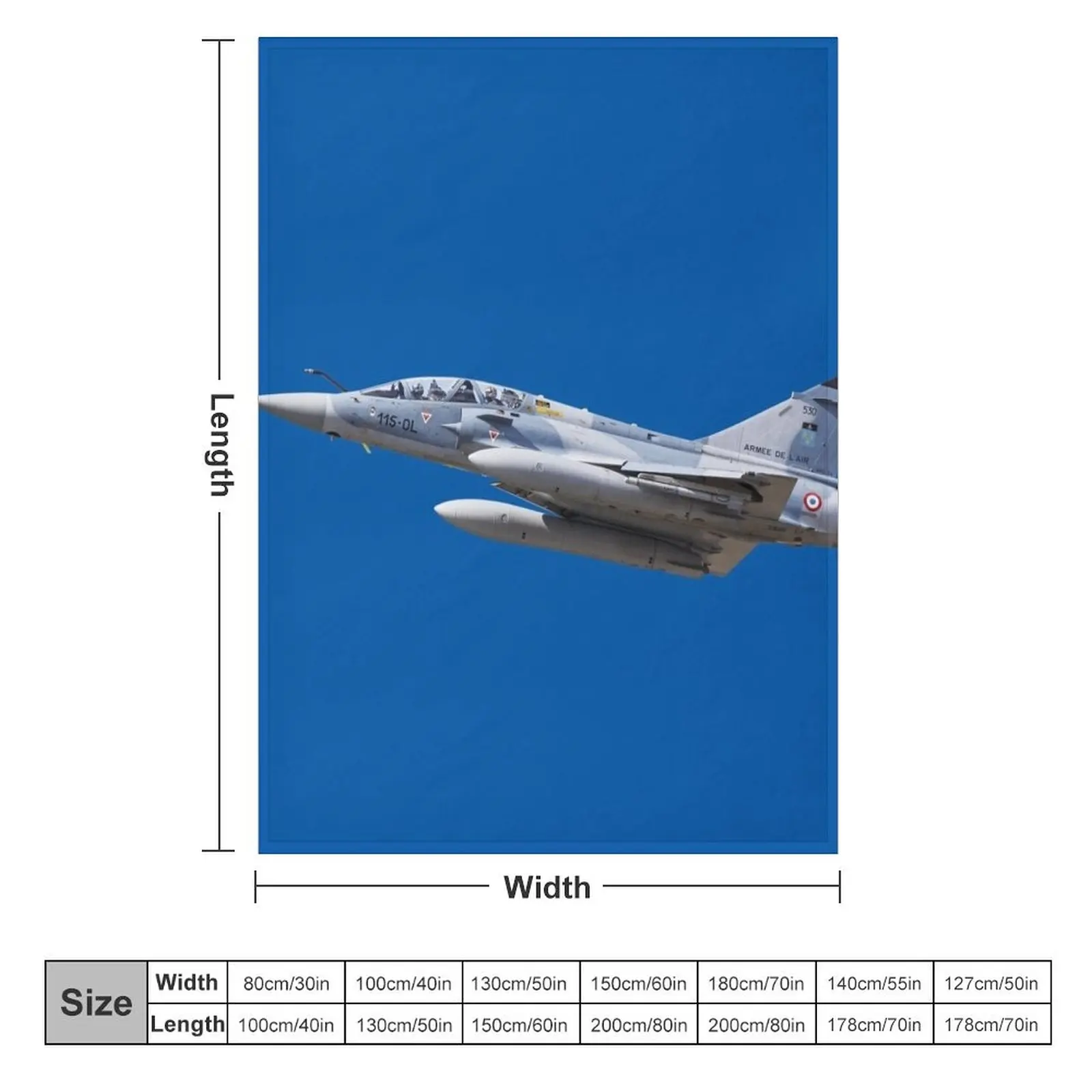 Dassault Mirage 2000D (cutout with dark blue background) Throw Blanket Blankets For Baby Luxury Designer Blankets