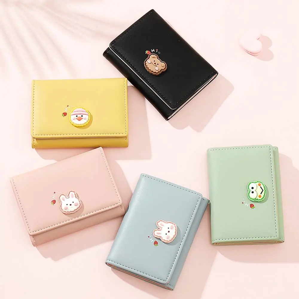 Cute Rabbit Wallets for Women Small Zipper Girl Credit Card Holder for PU Leather Coin Purse Female Wallet