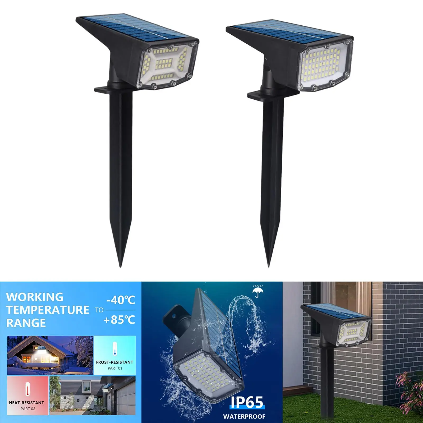 

Wall Lights IP65 Waterproof Adjustable Ground Inserting Light for Driveway Outdoor